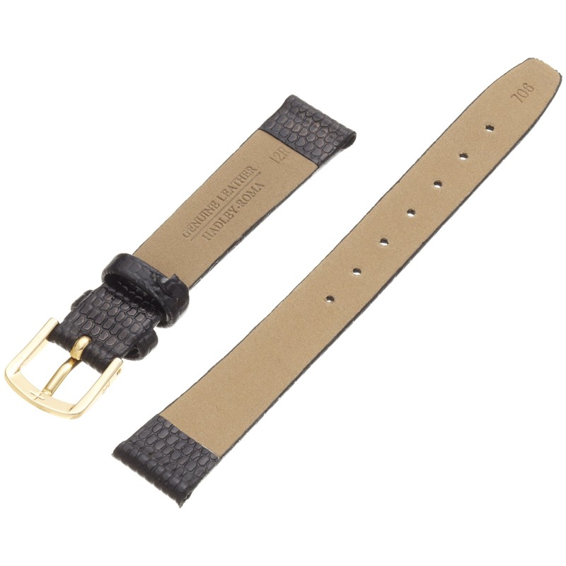 Hadley Roma LS706 12mm Regular Black Java Lizard Grain Ladies