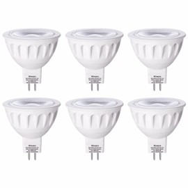 MR16 LED Bulbs Dimmable, 5W 3000K Soft Warm White, 450LM, 12-Volt Gu5.3 Bi-Pin Base, Equivalent 50W Halogen Replacement, 40 Degree Spot Lighting for Indoor. 6 Pack