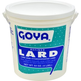 Goya Foods Refined Lard, 4 Pound Tub