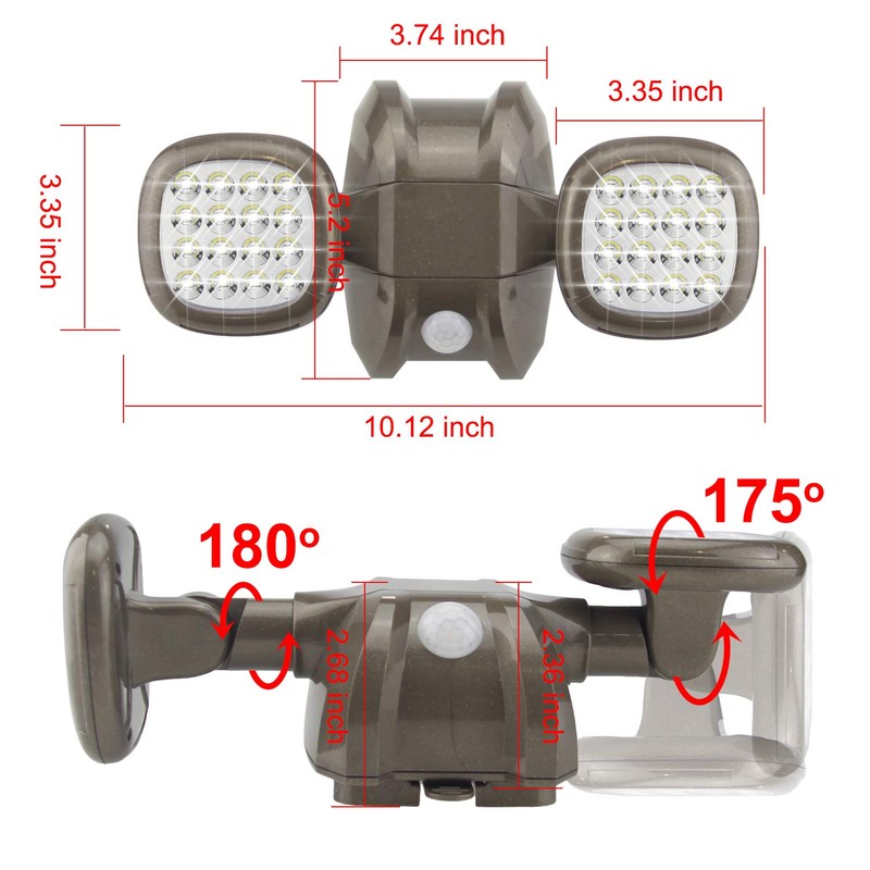 HONWELL Motion Sensor Light Outdoor Battery Powered Outside Security Flood