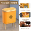 Bedroom Trash Can with Lid,Slim Bathroom Trash Cans with Lids,