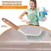 Attoshow 5-Pack Heavy Duty Scrub Brushes Set with Wooden Handles,