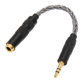 4.4mm Female to 3.5mm Male Adapter Cable, Gold Plated 4.4mm Balanced Female to 3.5mm Stereo Male Cable, Stereo Adapter Cable Headphone Jack Converter Cord (Cool Grey)