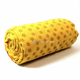 HOTYOGIS Pack of 2 25x72" Non-Slip Hot Yoga Towel Microfiber Pilates Fitness YELLOW