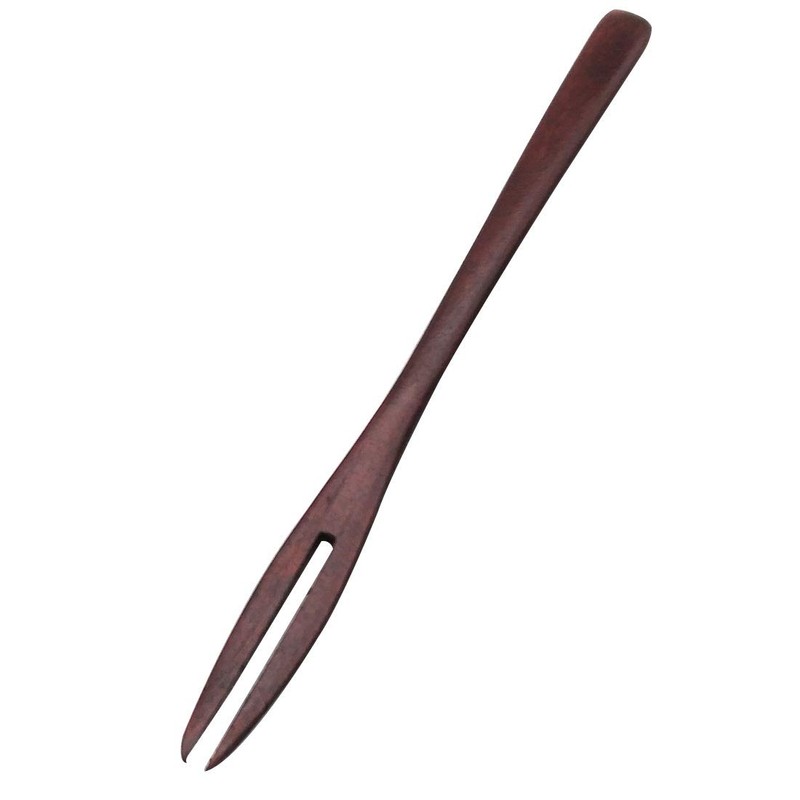 5 Pack Wooden Forks for eating Desserts, Chips, Snacks, Cereal,