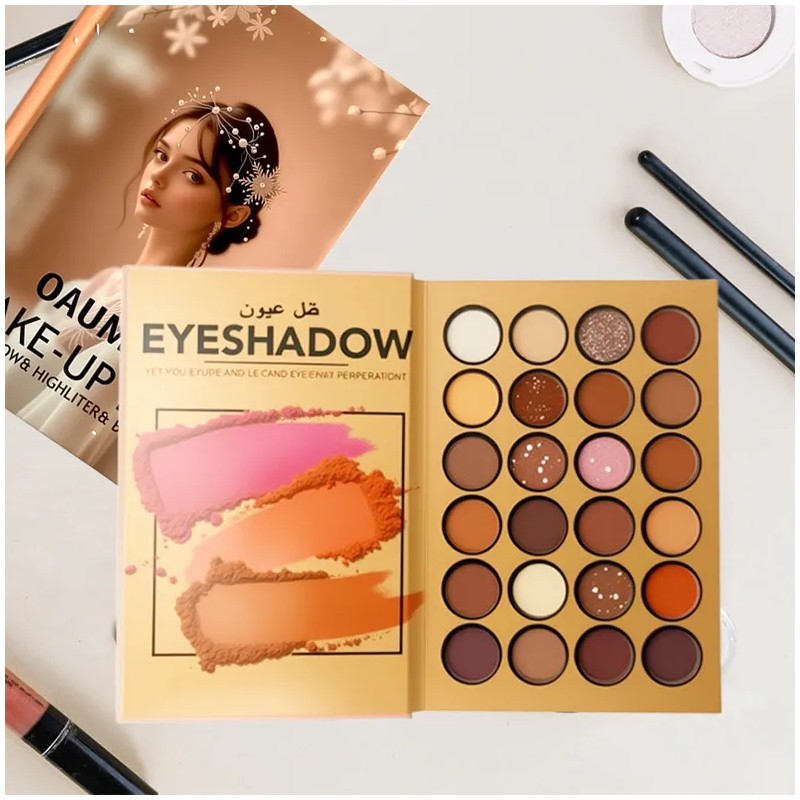 Paleta Maquillaje Libro 4 Capas Sombras Nude Rubor Contorno