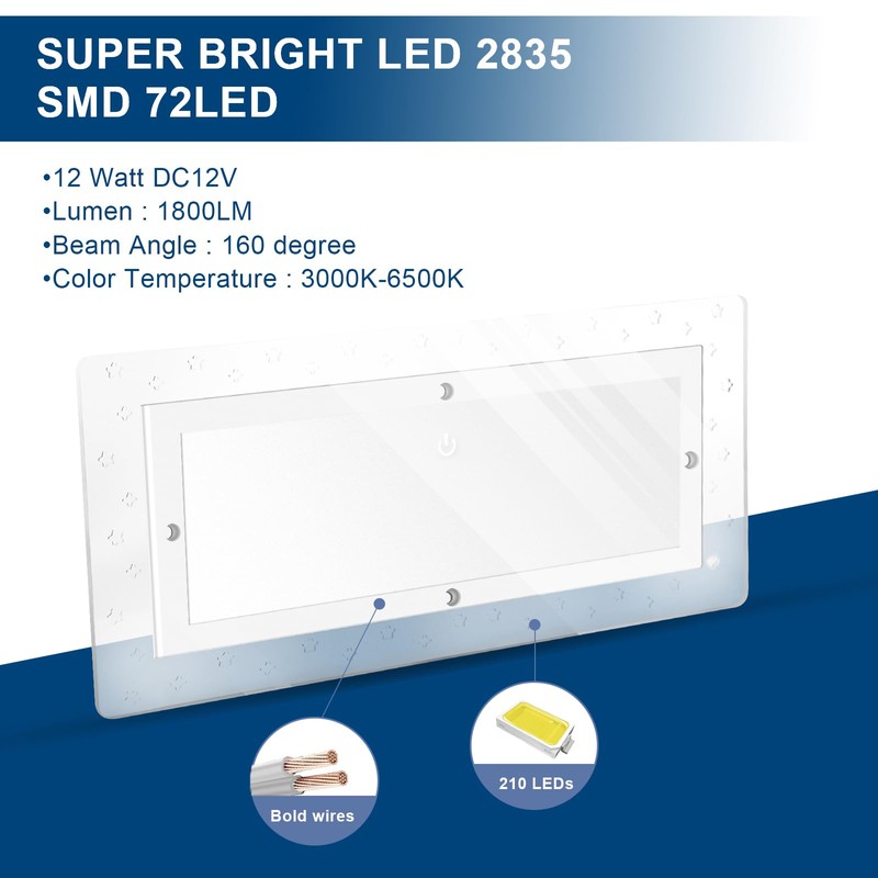 Miady RV Dimmable Lights Interior 1800 LM, 4 Color Temperature