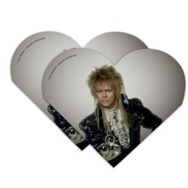 David Bowie As Jareth from The Labyrinth Heart Faux Leather Bookmark - Set of 2