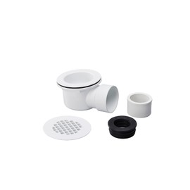 2" Low Profile Shower Base Drain Perforated Strainer- PVC Side Outlet with 2" X 1-1/2" Reducer Pipe Fitting and,Compatible with Metal Or Plastic Pipe for Replacement Shower Base and Outlet Drain