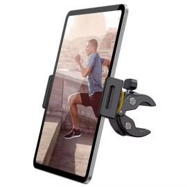 Lamicall BT01 Gym Exercise Bike Tablet Holder Spin Class Phone Mount Treadmill Handlebar Stand Secure Clamp for 4.7-12.9 Inchcolor: Black