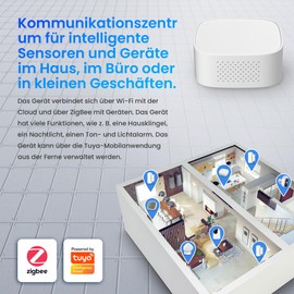 Extralink Zigbee Gateway 3.0 Tuya Smart Home Hub Gateway - Control of Alexa, Google Home, Tuya App - Supports Sensors, Lights, Nests - Offline Automation, Easy Installation