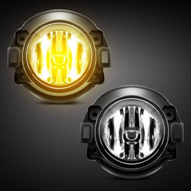 Boxlight Fog Lights Assembly for 2005-2015 Xterra / 2010-2019 Frontier Fog Light Kit with H11 12V 55W Halogen Lamps, Wiring Harness and Bezels