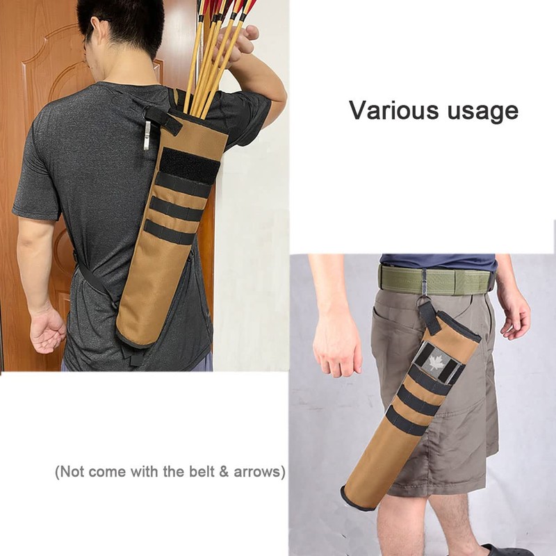 KRATARC Archery Lightweight Back Arrow Quiver Dual Use Hip Arrows
