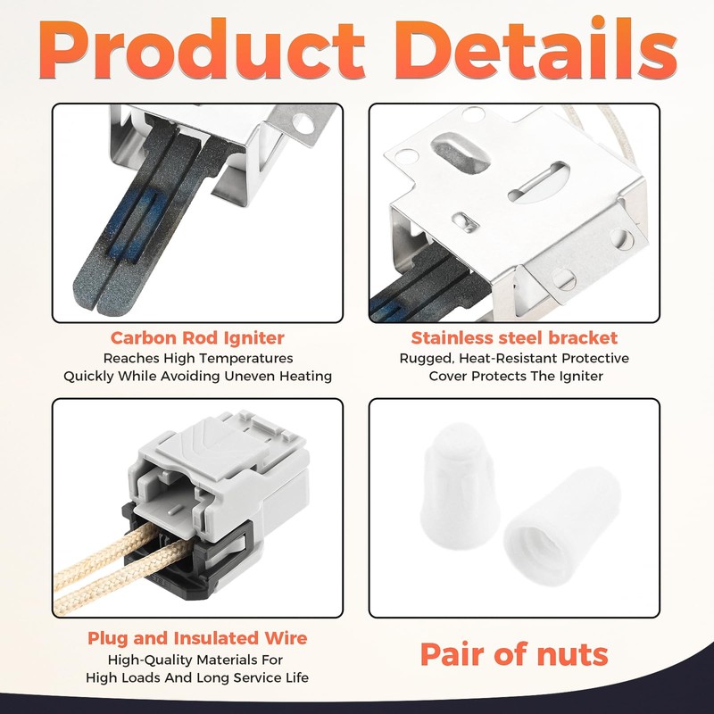 WB13X25500 Gas Range Oven Igniter Replacement For GE Oven JGB660EEJ1ES