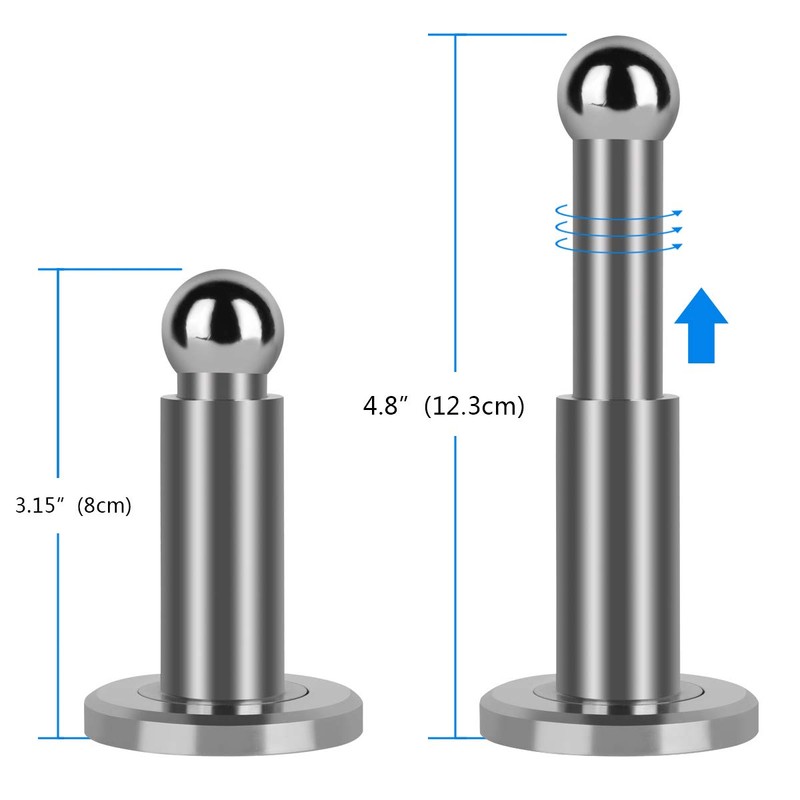 Adjustable Height Magnetic Door Stopper,Heavy Duty Magnetic Door Stop, 304