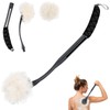 Loofah on a Stick, 20.5” Shower Sponge Loofah Back Scrubber,