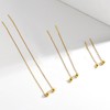 Pull-Through Earrings Hanging Sterling Silver 925 Gold-Plated with Ball, Sterling