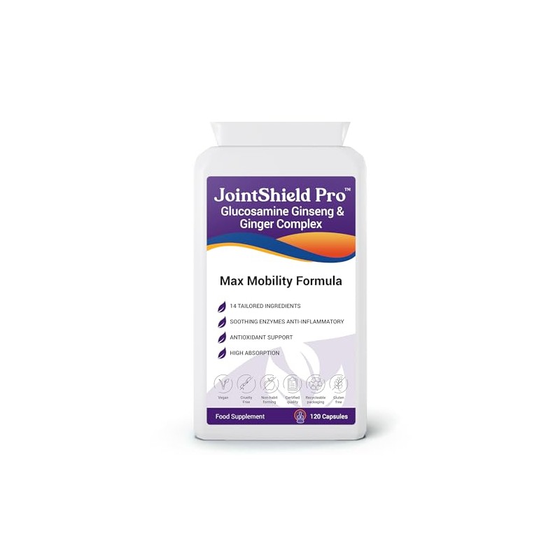 JointShield Pro Glucosamine, Ginseng, Ginger Supplement with VIT C, MSM,
