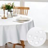 DWCN Table Cloth Round 150cm Wipe Clean Tablecloth White Round
