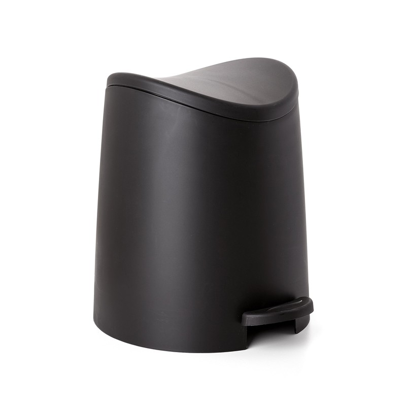 TATAY Standard Bathroom Pedal Bin, 3L, Polypropylene, Black