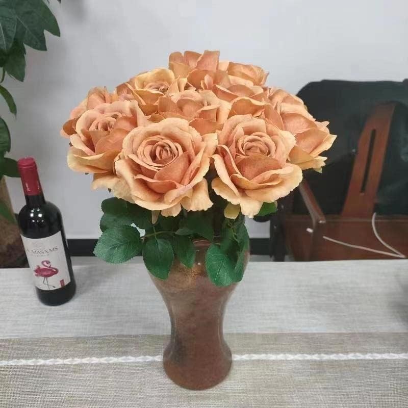 ATFL Fake Roses Artificial Flowers Bulk,Floral Diameter 4'',20 Pcs Artificial