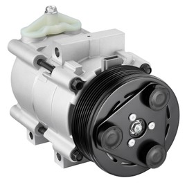 SYKRSS 5U2Z19V703CD Air Conditioning A/C Compressor with Clutch Compatible with Ford F-150, Expedition, E-150 E-250 E-350 Econoline, E-350 Super Duty, Compatible with Lincoln Navigator, 4.6L 5.4L 6.8L