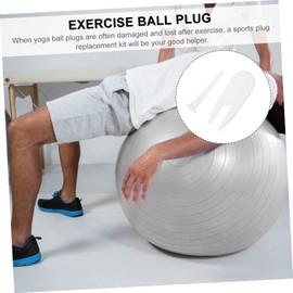 Milisten 6 Juegos Tapón De Aire De La Bola De Yoga Alfiler De Pelota De Ejercicio De Plástico Vástago De Bujía De Repuesto Inflador Material De Polipropileno Aptitud Física Deportes