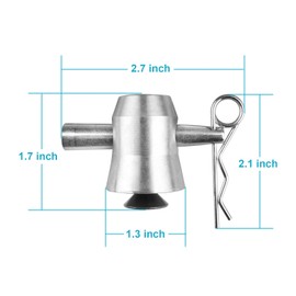 OTTFF 6Pack Aluminum Half Conical Coupler with Clips Pins for Stage Truss Bed Plate Fit F34 F33