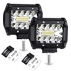 Qiilu Barra de Luces LED 2PCS 14400LM Off Road Light