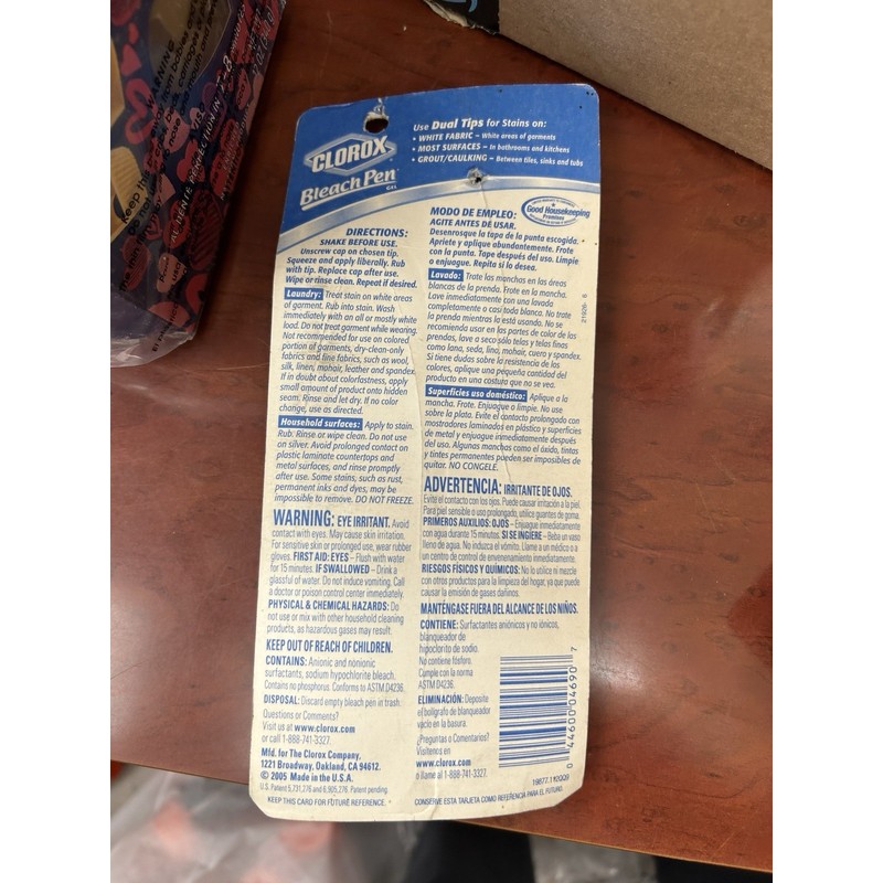 Clorox Bleach Pen Gel Fine Point & Broad Scrubber 2