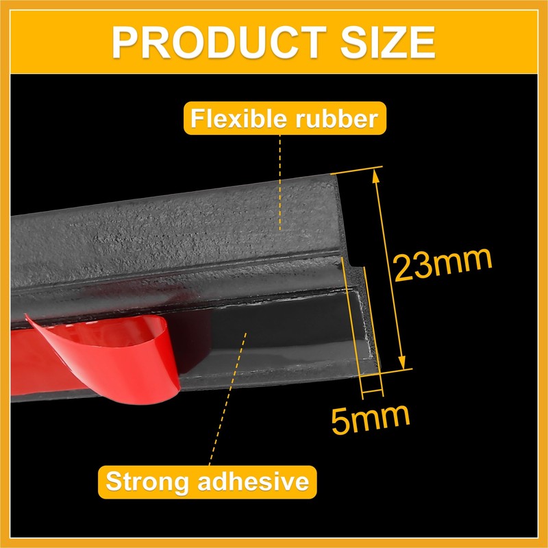 Partuto 4m x 23mm Universal Car Z Shape Rubber Weather