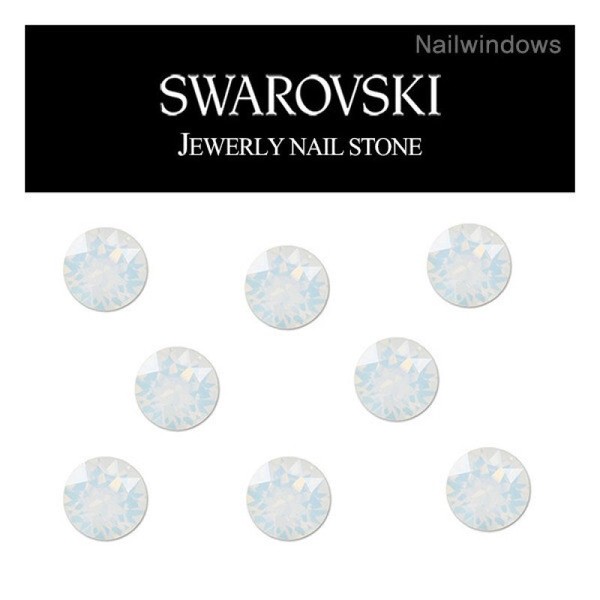 Genuine round white opal nail stone 1 color / 정품
