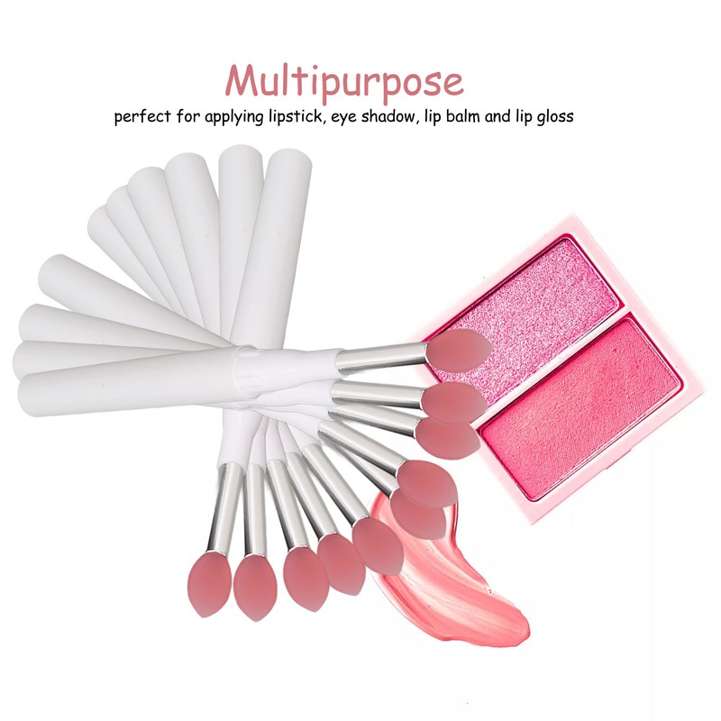 10Pcs Silicone Lip Brush Soft Reusable Dustproof Portable Multipurpose Lipstick