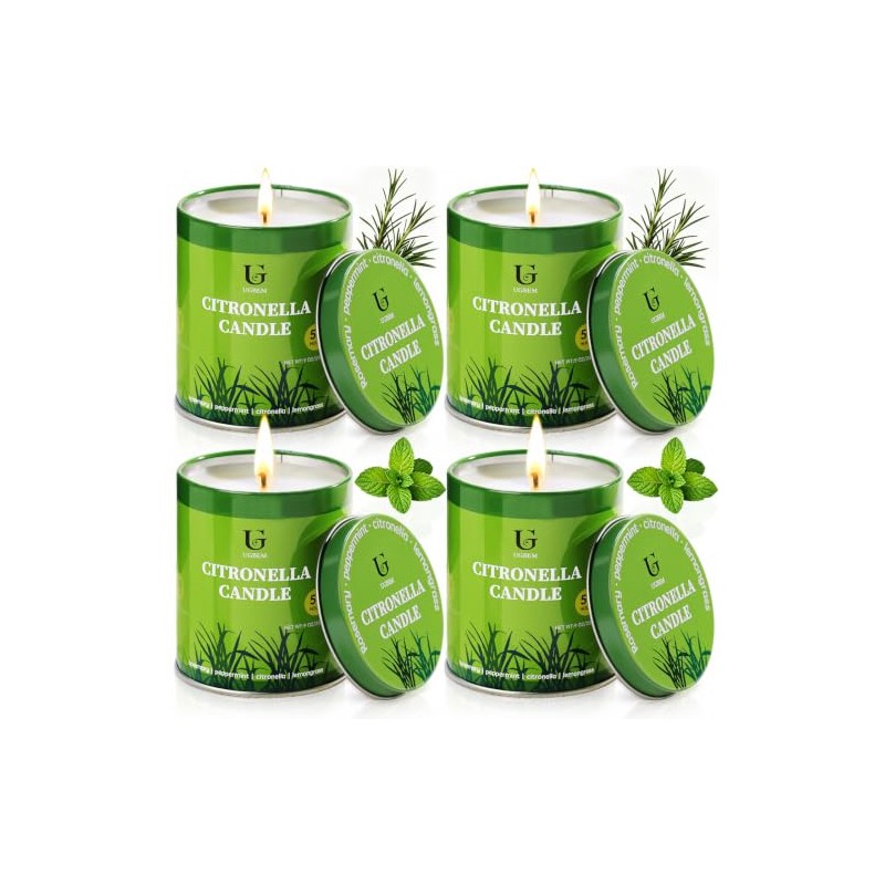Outdoor Citronella Candles - Essential Oil Soy Wax for Patio