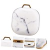 KONTONTY 1 PC Stylish Marble Pattern Headphone Storage Cover for