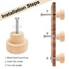 MOSNOW 15 PCS Wood Drawer Knobs with Screws, Round Wood
