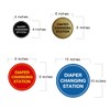 Signs ByLITA Circle Diaper Changing Station Sign (Dark Brown) -