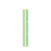 Kutsuwa KB033MT-5P Ruler, 6.3 inches (16 cm), Mint, Pack of