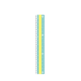 Kutsuwa KB033MT-5P Ruler, 6.3 inches (16 cm), Mint, Pack of 5