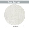 Lacomfy Round Indoor Area Rug Modern Line 5.3Ft Large Carpet