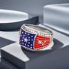 JINAO American Flag Rings for Men 14K Gold-Plated - Patriotic