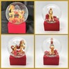 Christmas Snow Globe Rocking Horse Gifts Red Base Height 12