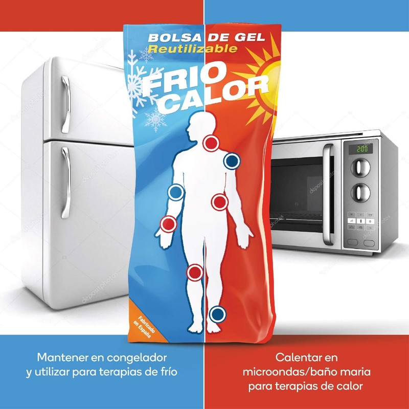 Practicosa Borsa di Gel Freddo e Caldo Riutilizzabile. Borsa di