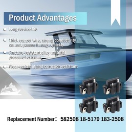 Bobinas de encendido fueraborda de 4 piezas de repuesto para modelos Johnson Evinrude 4HP a 300HP, sustituye a 582508 18-5179 183-2508