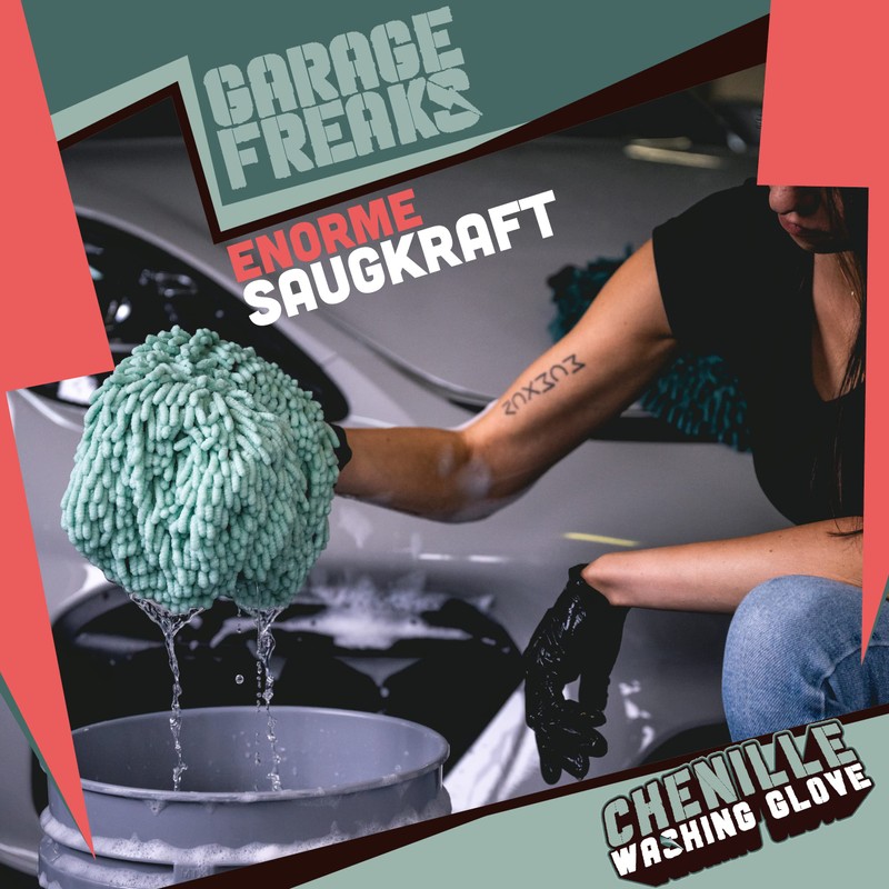 Car Wash Mitt - Chenille Washing Glove with Extremely Soft