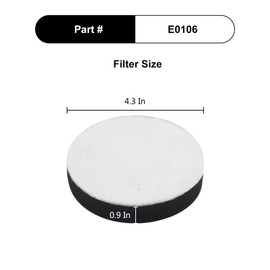 CPAI Replacement Filter for Eureka NEU10AE4 NEU10AE5 NEU110 NEU100 NEU102 NEU10AE2 Airspeed Compact Bagless Upright Vacuum, Part # E0106 (4 Pack)
