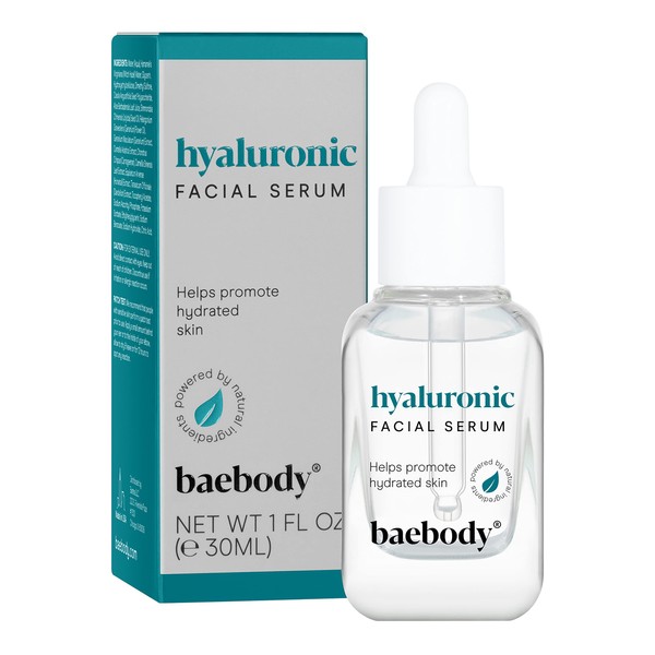 Baebody Hyaluronic Acid Serum for Face with Vitamin C and Vitamin E, Ultra Hydrating, Anti Aging, Moisturizes, Plumps Skin, and Reduces Wrinkles, 1 Oz