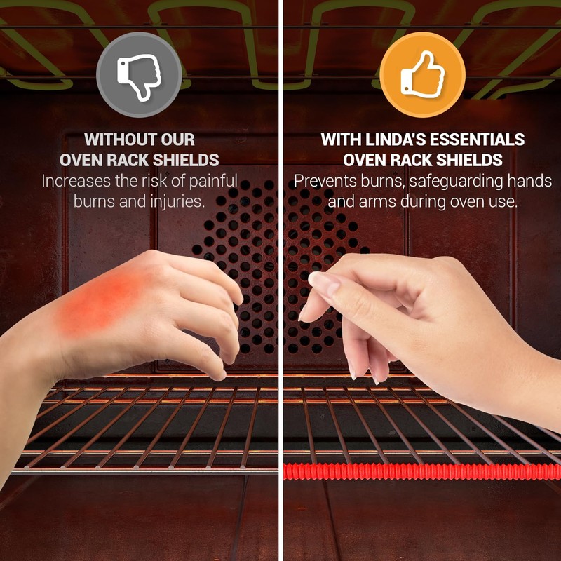 Silicone Oven Rack Shields by Linda’s Essentials (2 Pack) |