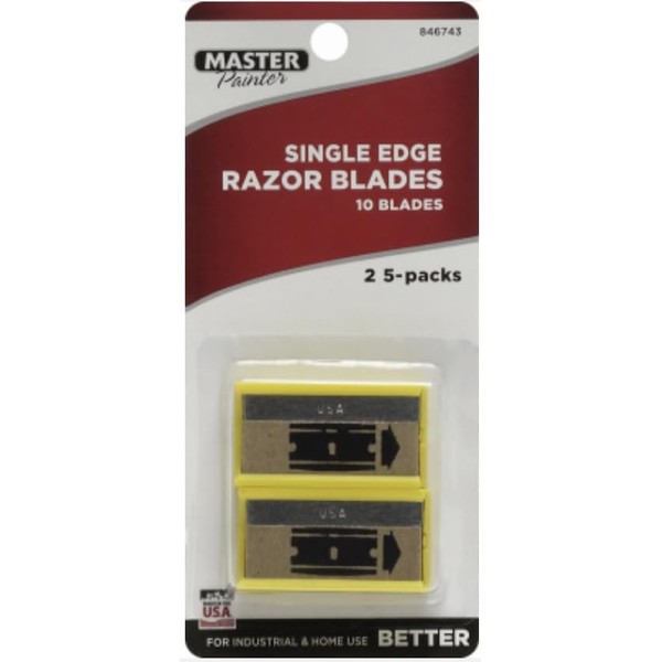 Master Painter SEB10 Single Edge Steel Razor Blades in Dispensers,