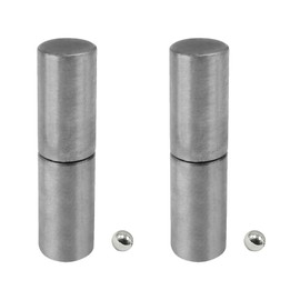 2 PCS Weldable Barrel Hinges 4⅛ x 1" Heavy Duty Steel Weld On Bullet Door Hinges Ball Bearing Detachable Hinge for Swing Door Trailer Ramp Gate Metal Gates (4⅛ x 1⅛"- 2 pcs)